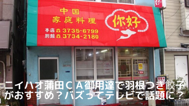 蒲田のニイハオはca御用達 餃子は通販で買えるの エンタメやお役立ち情報を紹介